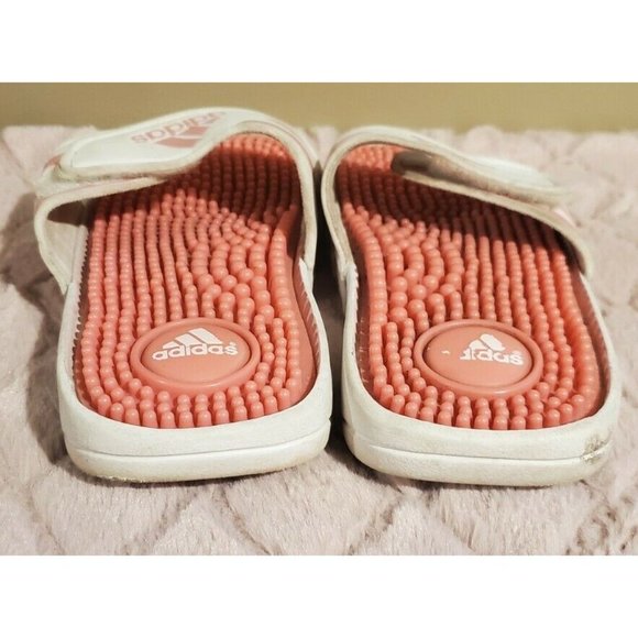Girl's Pink/White Adidas Slides, Size 12K, #119327513 - Picture 3 of 6
